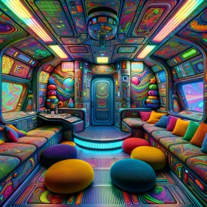 A zealously flamboyant Starship brig, bursting with eccentricity...