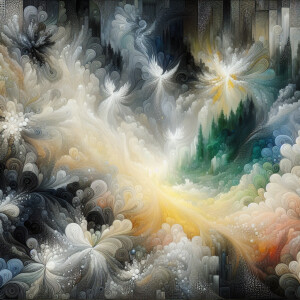 smerizing symphony of black, pale green and white, and elegant g...