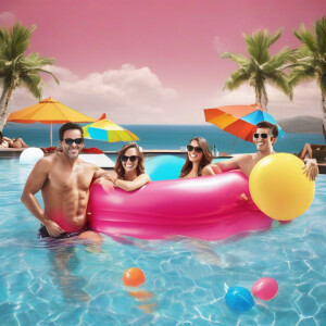 Pool Party AI portrait