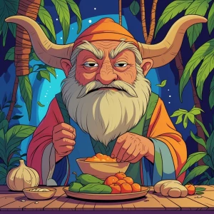 Orban, in carton art style