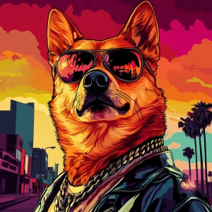 MEME DOGE in GTA art style — Conquer all other meme — in the sty...
