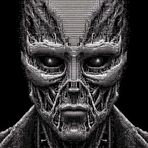 Michael Myers,  in the style of Yautja's (Hunter Predator),ultra...