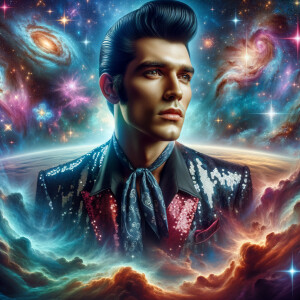 crest an amazing galactic image of elvis presley