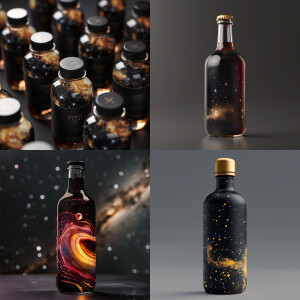 Luxurious glass bottle, unique product label, cold brew coffee,...