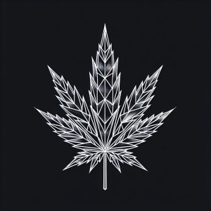 minimalistic polygonal weed