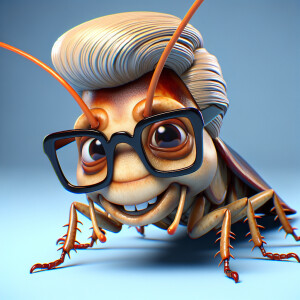 A humorous twist on reality: a cockroach that bears a striking r...
