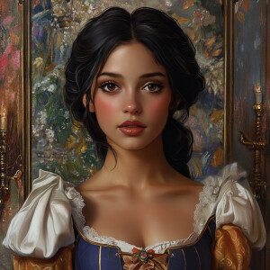 Create an 8k HDR digital painting that illustrates a brown skine...