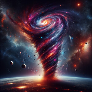 colorful galaxy tornado