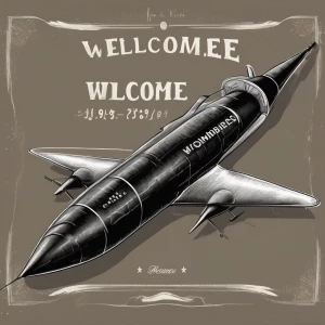 Written : Welcome, Edit Bombers! An image of a long torpedo bomb