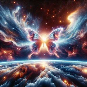 supernova,celestial oversized Butterfly, ultra-detailed, ultra-r...