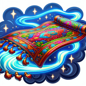 Cartoon magic carpet