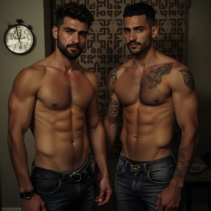 Carloss y Ramón tienen un cuerpo velludo y musculoso y ese miem...