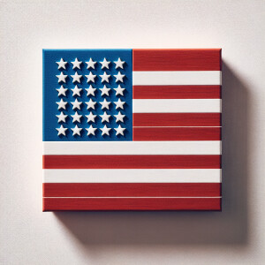 Generate American flag on white background