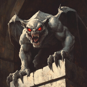 The Ghostly Gargoyle: This monster resembles a massive stone gar...