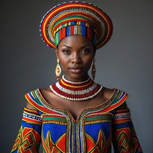 hyper realistic photography, look to the front, a South African...