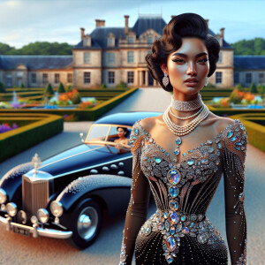 Create a vibrant, 3-D realistic illustration of an light skin, H...