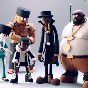 A Recreation of robot chicken with the cartoon stop motion chara...