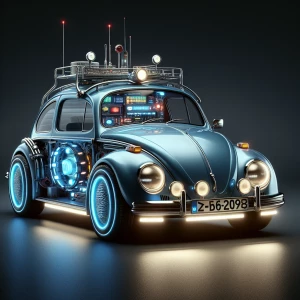 A time machine from back to the future II made from a Volkswagen...