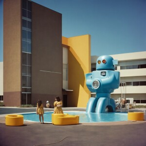 faded color photograph from the mid sixties of a stunningly beau...