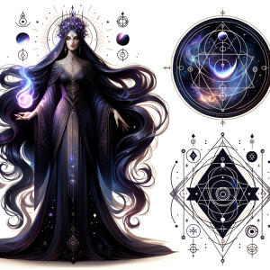 Beautiful Goddess Lilith and her sigil