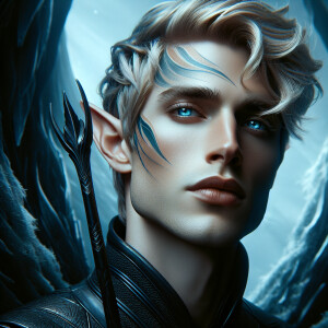 A very beautiful, tall elven male of the Aen Elle with a masculi...