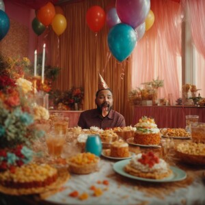 A man celebrating his birthday