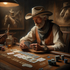 Old western poker player based on the art of  jim daly