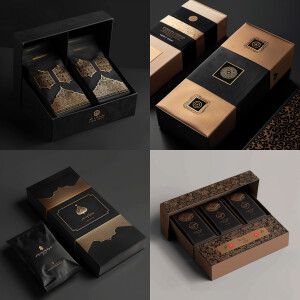 Luxurious product package box for coffee bags, unique product la...