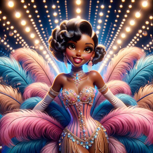 "Create an image of a vibrant female character that takes inspir...