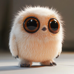 Generate an image of a photorealistic 3D mythical fuzzy and cute...