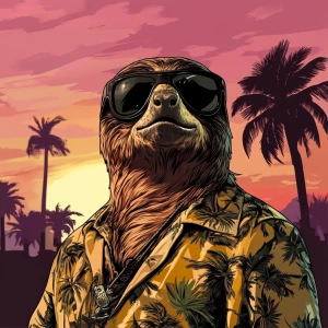 sloth Slerf in GTA style