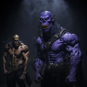 He-man licking skeletor big manhood in the steam room