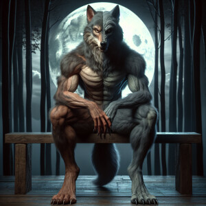 Prompt:
"Create a detailed, striking image of a half-man, half-w...