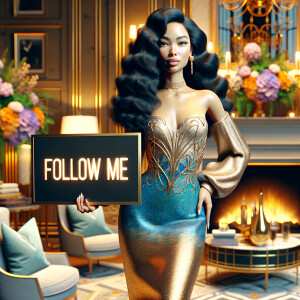 Recreate the three-dimensional image of a woman with a light ski...
