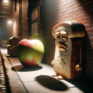 Picture a world where anthropomorphic food items go about their...