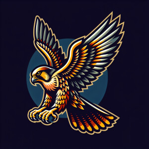 Logo,named falcons, detailed,4k,no errors
