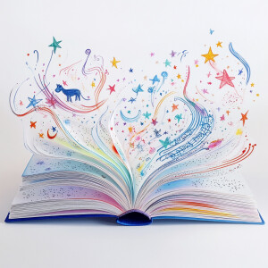 Photograph of an open book on a white background, with high-reso...