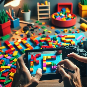 A stop motion video spelling out KGSH with legos