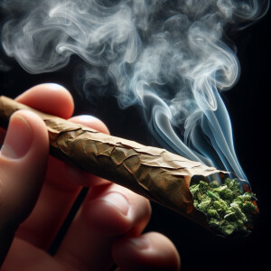 Blunt with clouded and weed