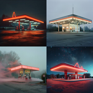 spaces gas station with the exact spelling name Intergasactic