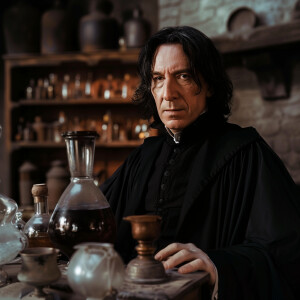 Alan rickman as severus snape, teaching class potion