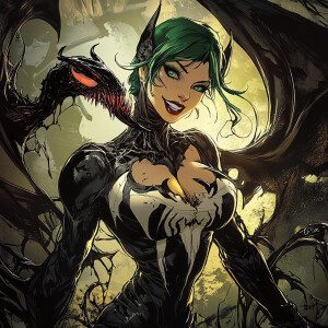 Create an image of Morrigan Aensland from the Darkstalkers video...