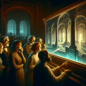 2 guys and 2 girls are looking at the screen. Which depicts the...