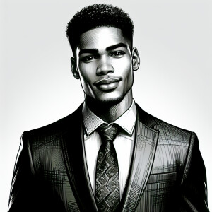 Very handsome successful black man