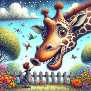 a whimsical illustration fantasy artistic cartoon charcoal sketc...
