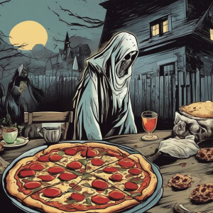 Haunted pizza ghost