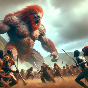 Warriors of the Shiticah tribe in the midst of an intense battle...