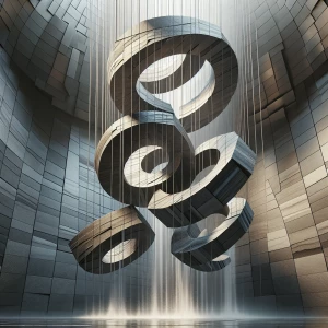 Imagine a hangin fountain waterfall made of slate stone thin sla...