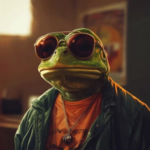 MEME PEPE, highly detailed character portrait in the style of mo...