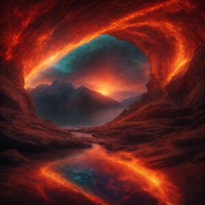 Prismaticgleam, fire sky,  mystic star,  8k resolution, HDR, mas...